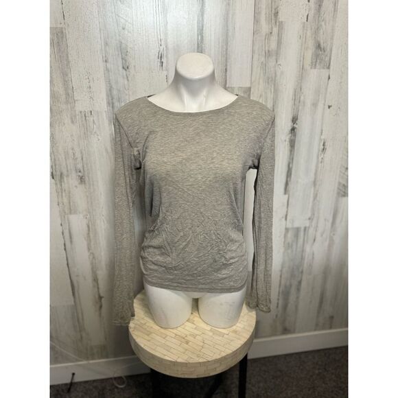 Cynthia rowley gray long sleeve top - Picture 1 of 5